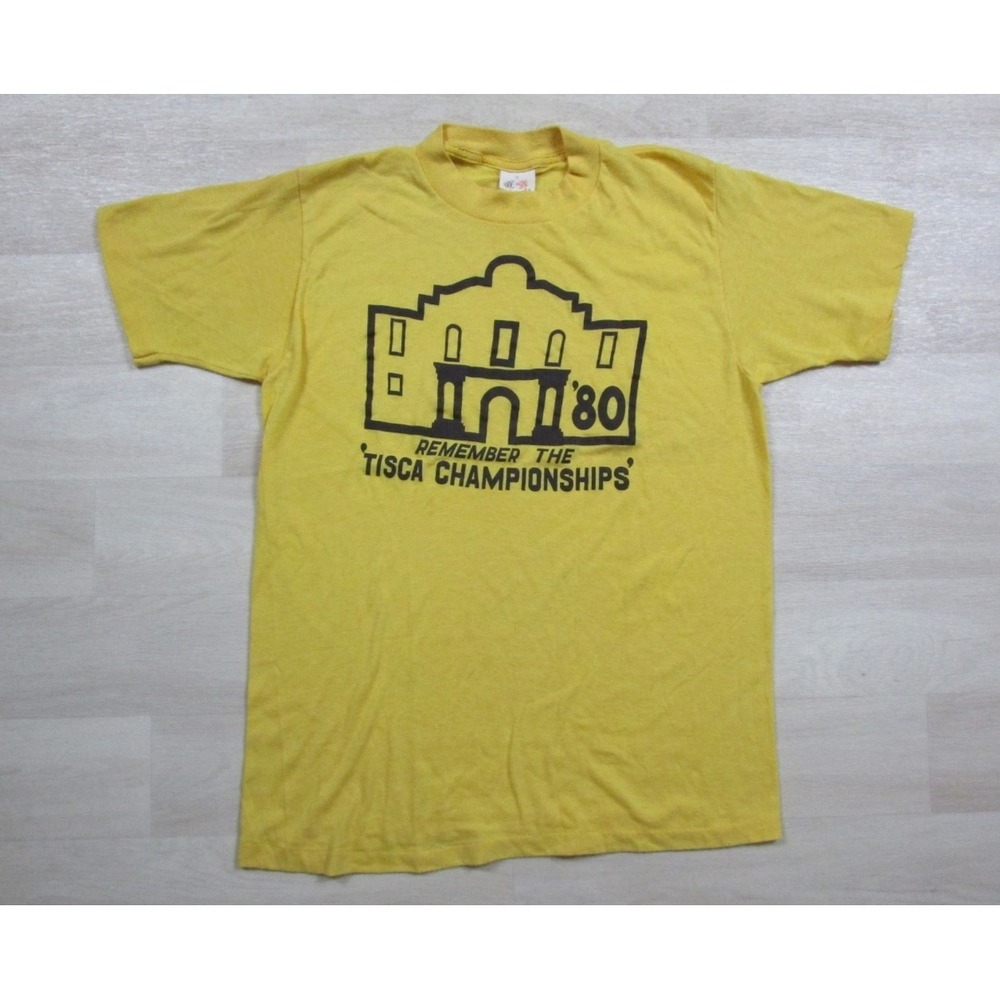 Vintage 1980 TISCA Championships‎ T-Shirt (M) Swimming Texas Alamao Bantams
